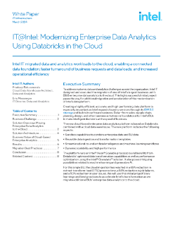 Enterprise Data Analytics in the Cloud